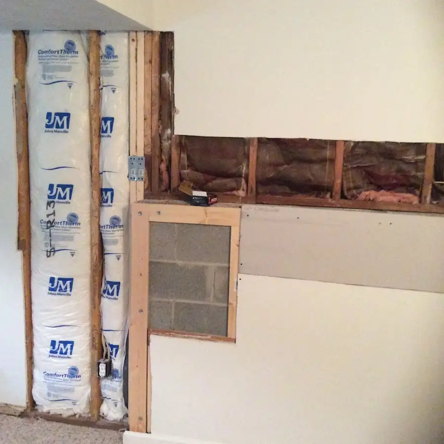 Wall insulation replacement during Odor Removal & Deodorization in Huntsville